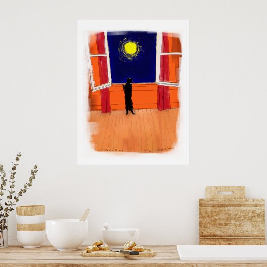 オリビアと窓 ポスター (キッチン)