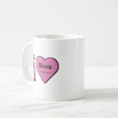 オリビアのバレンタイン・ギフト、オリビアが大好き コーヒーマグカップ (正面左)