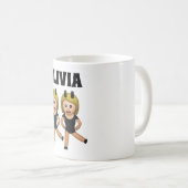 オリビアのパーソナライズなemojiのマグ コーヒーマグカップ (正面右)