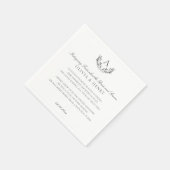 オリビアエレガント・グレイ結婚・モノグラムのおもしろい事実 スタンダードカクテルナプキン (角)