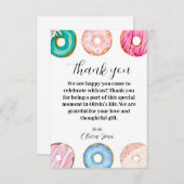 オリビアズスウィートワン誕生日サンキューカード サンキューカード (正面/裏面)