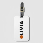 オリビアバスケットボール ラゲッジタグ (正面縦)