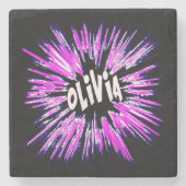 オリビア名星 ストーンコースター (正面)