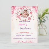 オリビア・ウィルソンのためのバプテスマ招待状 招待状 (スタンド正面)