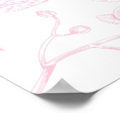 オリビア | カスタムピンクテディベア子供部屋デザイン ポスター (角)