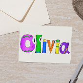 「オリビア」カートゥーンキャラクター名 カード