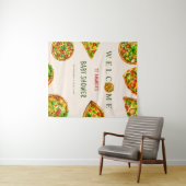 オリビア・グリーン 赤ちゃん歓迎会 ベイビー ピザ トマトズ タペストリー (インサイチュ(横))