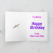 オリビア・サウカラフルルス・ブロントサウルス恐竜美術 シーズンカード (内部)