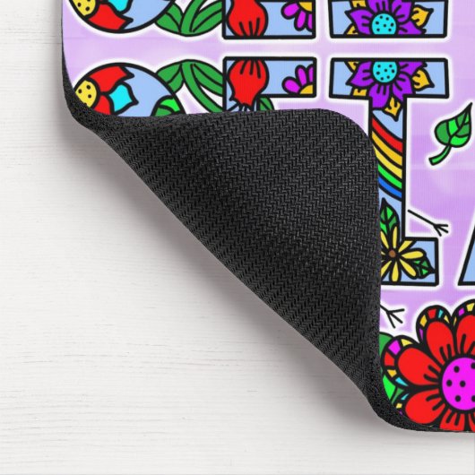 オリビア、デジタルフォークアートスタイルガールズ・ネーム マウスパッド (コーナー)