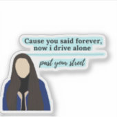 オリビア・ロドリゴ・ステッカーによる運転免許証 シール (正面)