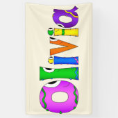 「オリビア」漫画のキャラクター名 横断幕 (縦)