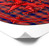 オリファントタータンチェックスコティッシュプリッドライオンラパント ポスター (角)