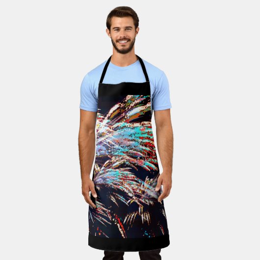 オリベット山の花火 エプロン (着用した状態)
