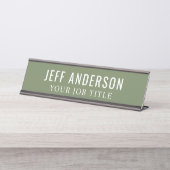 オリモダンーブ・グリーンの事務員 デスクネームプレート (正面)
