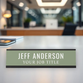 オリモダンーブ・グリーンの事務員 デスクネームプレート