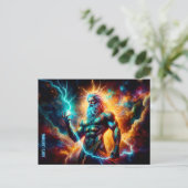 オリンパスゴッドアンティークメンズギリシャ神話アート ポストカード (スタンド正面)