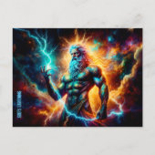 オリンパスゴッドアンティークメンズギリシャ神話アート ポストカード (正面)