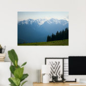 オリンパスピークスアットハリケーンリッジプリント ポスター (ホームオフィス)