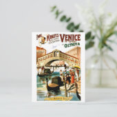 オリンピアでのヴェネツィアのヴィンテージ ポストカード (スタンド正面)