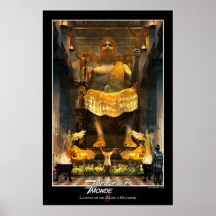 オリンピアのゼウスの彫像 ポスター