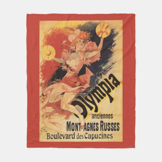 オリンピアのナイトクラブの女の子の衝突のシンバル フリースブランケット (正面)