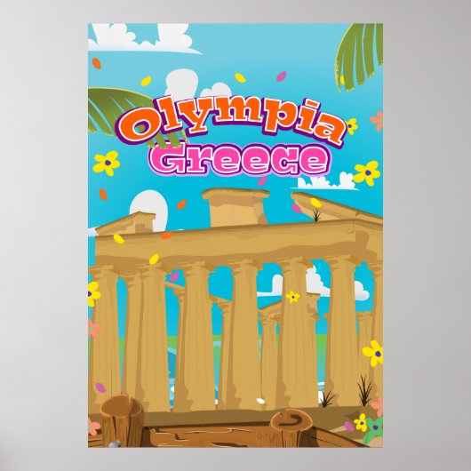 オリンピアギリシャ旅行ポスター。 ポスター (正面)