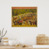 オリンピアサーカスのジャングルの不気味なポスター ポスター (キッチン)