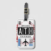オリンピアソスギリシャ手荷物タグ ラゲッジタグ (正面縦)
