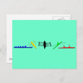 オリンピアンメンズアスリートローイングウーメンススポーツ ポストカード (正面/裏面)