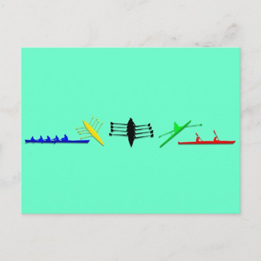 オリンピアンメンズアスリートローイングウーメンススポーツ ポストカード (正面)