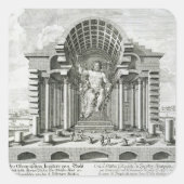 オリンピア・ゼウスの像、金ゴールドAのフィリアス作 スクエアシール (正面)