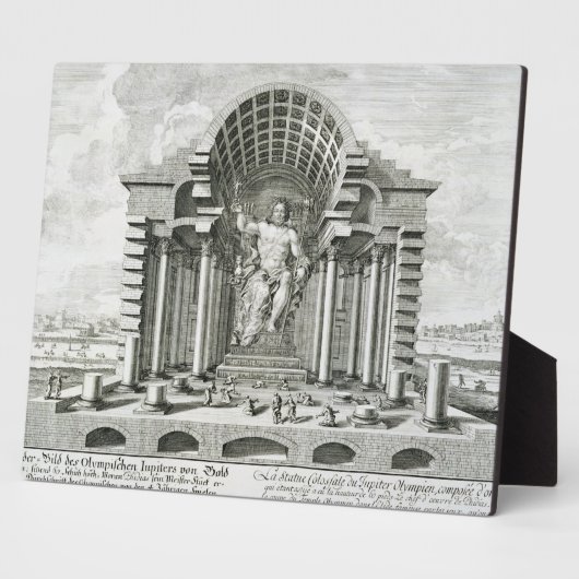 オリンピア・ゼウスの像、金ゴールドAのフィリアス作 フォトプラーク (側面)