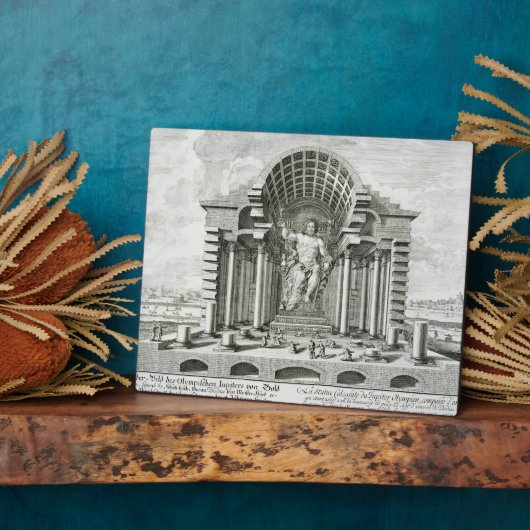 オリンピア・ゼウスの像、金ゴールドAのフィリアス作 フォトプラーク (側面)