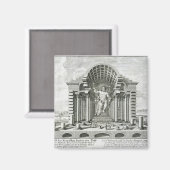 オリンピア・ゼウスの像、金ゴールドAのフィリアス作 マグネット (正面/裏面)