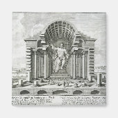 オリンピア・ゼウスの像、金ゴールドAのフィリアス作 マグネット (正面)