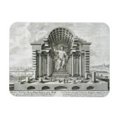 オリンピア・ゼウスの像、金ゴールドAのフィリアス作 マグネット (横)