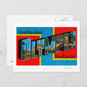 オリンピア，ワシントン – 大文字場面2 ポストカード (正面/裏面)