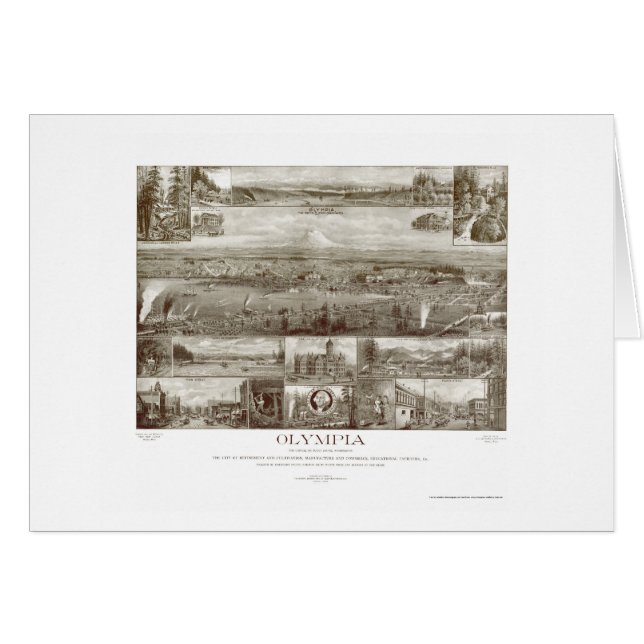 オリンピア、WAのパノラマ式の地図- 1903年 (正面横)