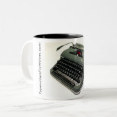 オリンピアSM3のタイプライター ツートーンマグカップ (正面左)