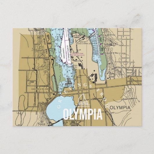 オリンピアWAチャートからの挨拶 ポストカード (正面)