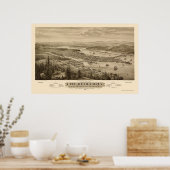 オリンピアWAパノラママップ – 1879 ポスター (キッチン)