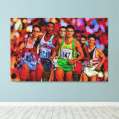 オリンピックのランナー キャンバスプリント (インサイチュ (ウッドフロア))