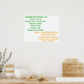 オリンピックの持ち上げウォームアップ ポスター (キッチン)