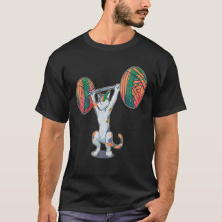 オリンピックスナッチカリコキャットウエイトリフティングボディビルディ Tシャツ