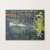 オリンピックナショナルパークイラストレーションレトロ ジグソーパズル (横)