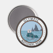 オリンピックナショナルパークシーオッターサークル マグネット (正面/裏面)