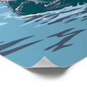 オリンピックナショナルパークシーオッターヴィンテージ ポスター (角)