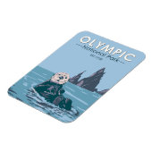 オリンピックナショナルパークシーオッターヴィンテージ マグネット (左側)