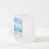 オリンピックナショナルパークスキーバッジ フロストグラスマグカップ (正面左)