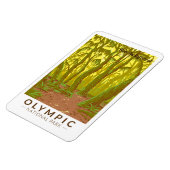 オリンピックナショナルパークホアレインフォレストトラベルアート マグネット (左側)